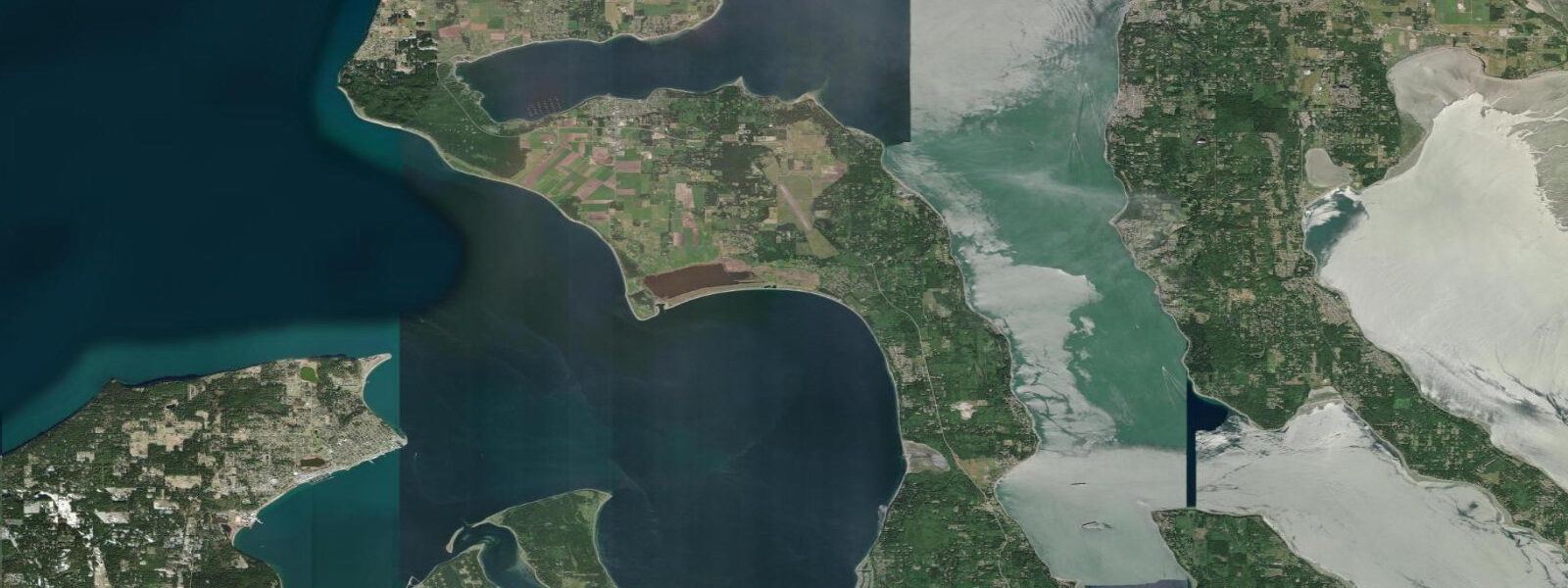 Satellite view of the coast near Admiralty Head