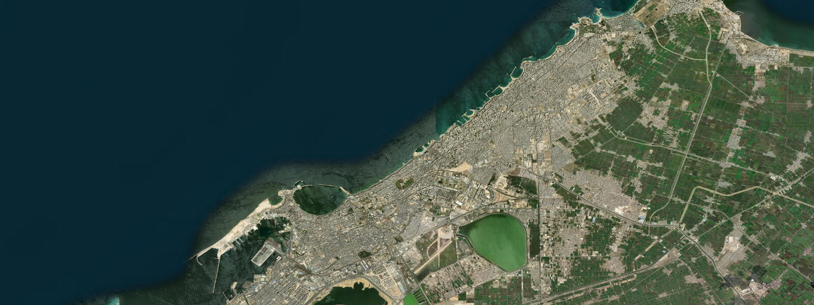 Satellite view of the coast near Agami, Alexandria
