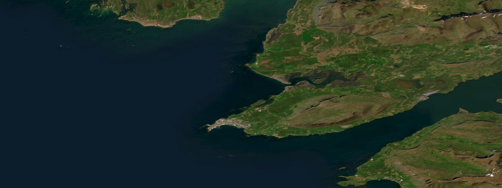 Satellite view of the coast near Akranes, Capital Region
