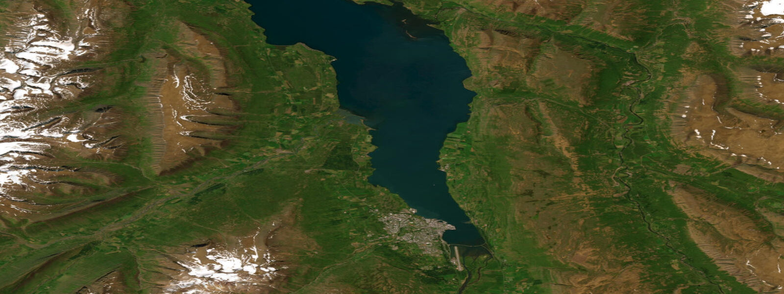 Satellite view of the coast near Akureyri