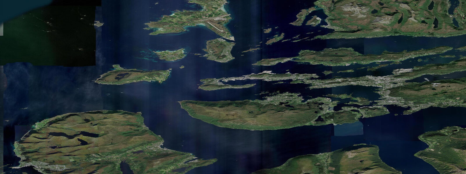 Satellite view of the coast near Ålesund