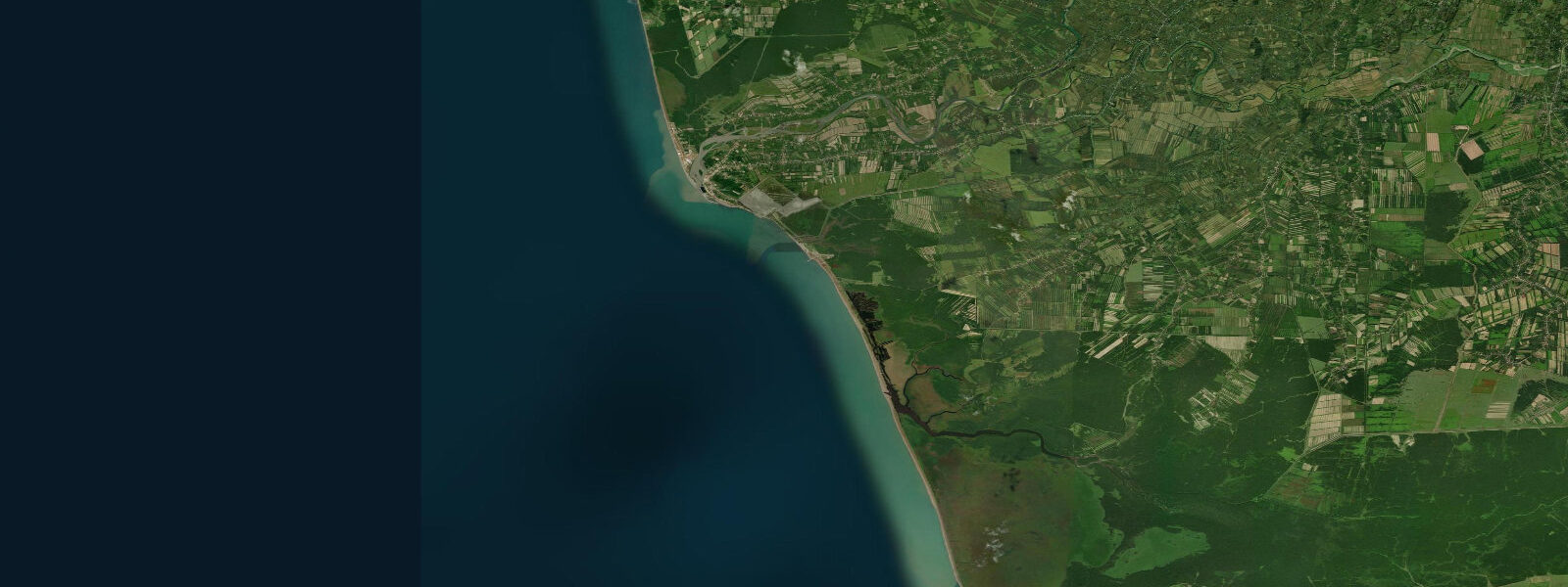 Satellite view of the coast near Anaklia