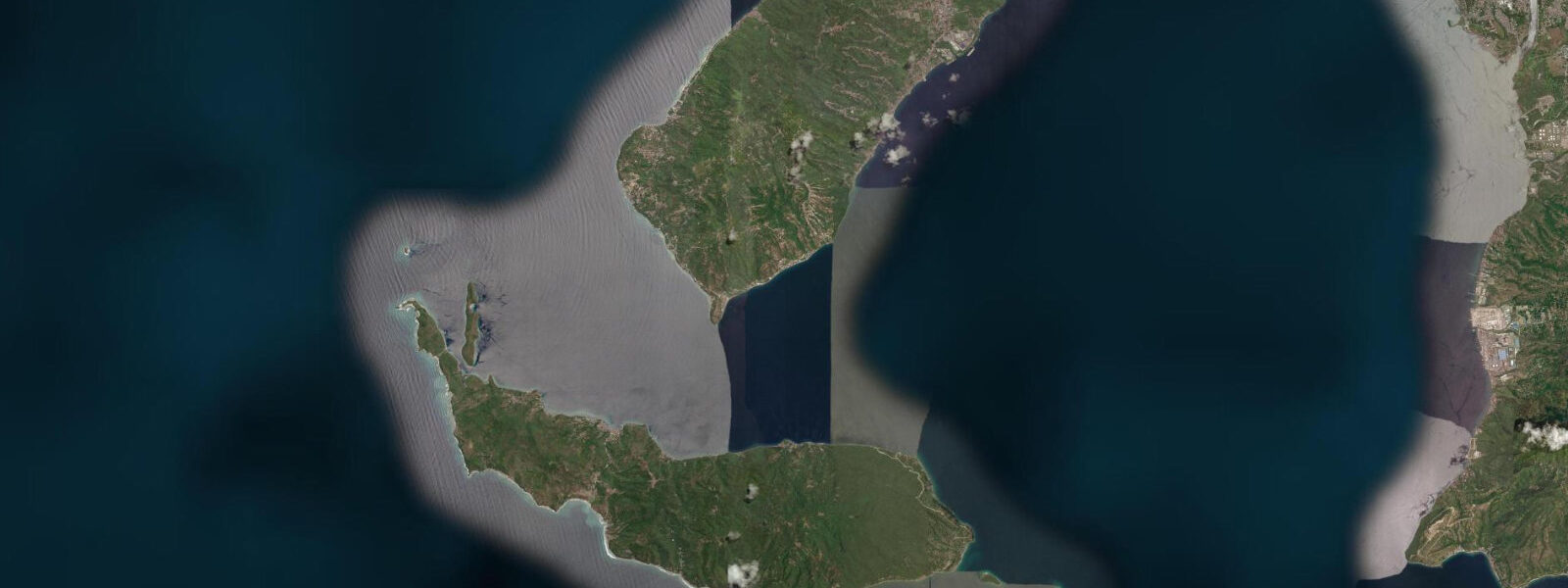 Satellite view of the coast near Anilao