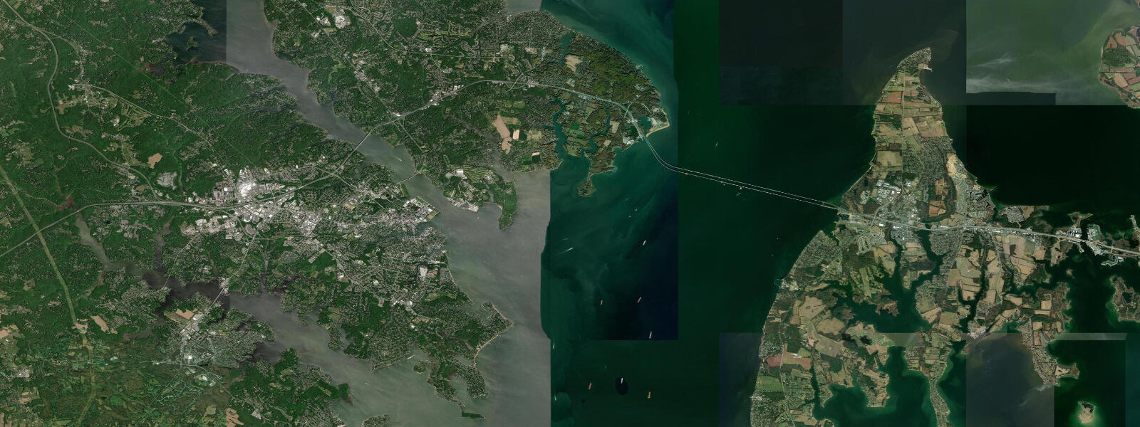 Satellite view of the coast near Annapolis, MD