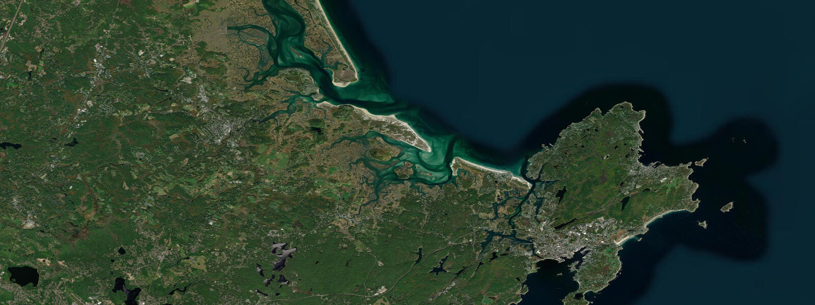 Satellite view of the coast near Annisquam