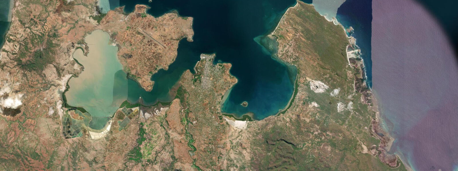 Satellite view of the coast near Antsiranana