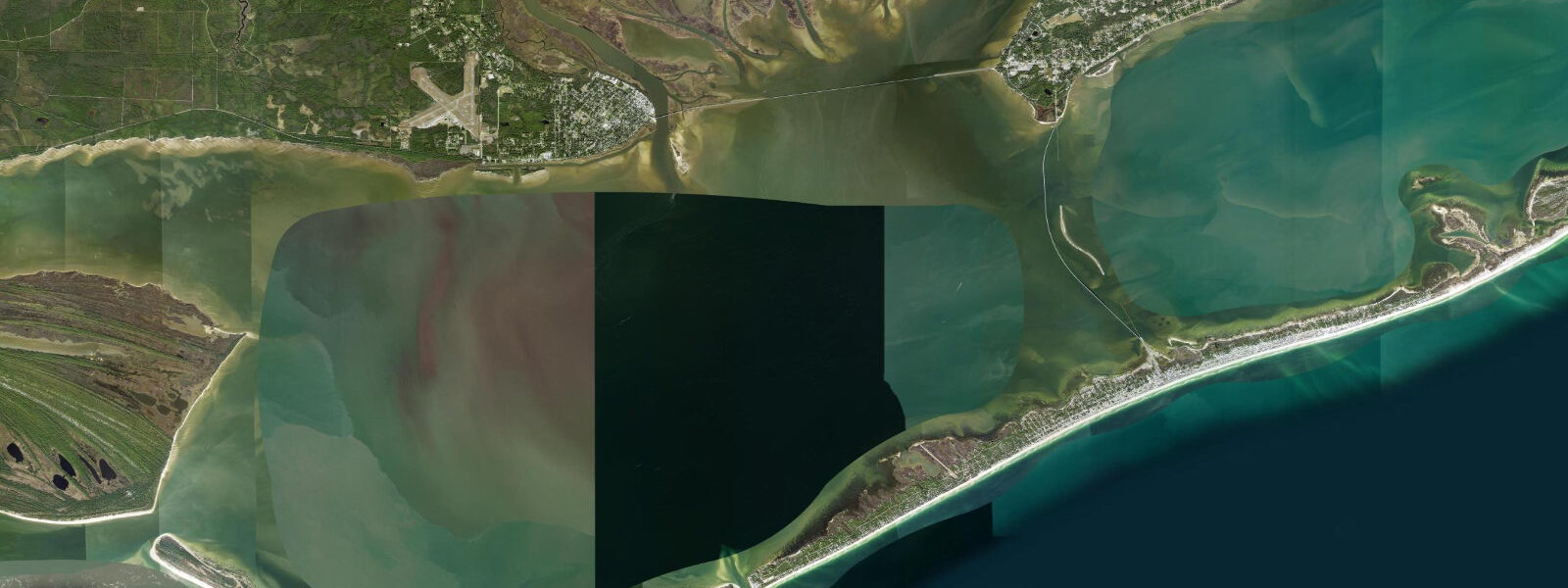 Satellite view of the coast near Apalachicola, FL