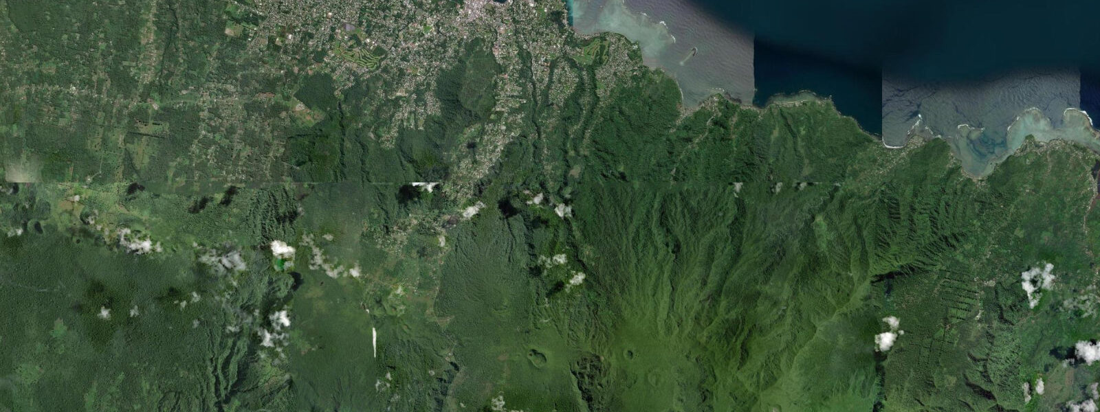 Satellite view of the coast near Apia
