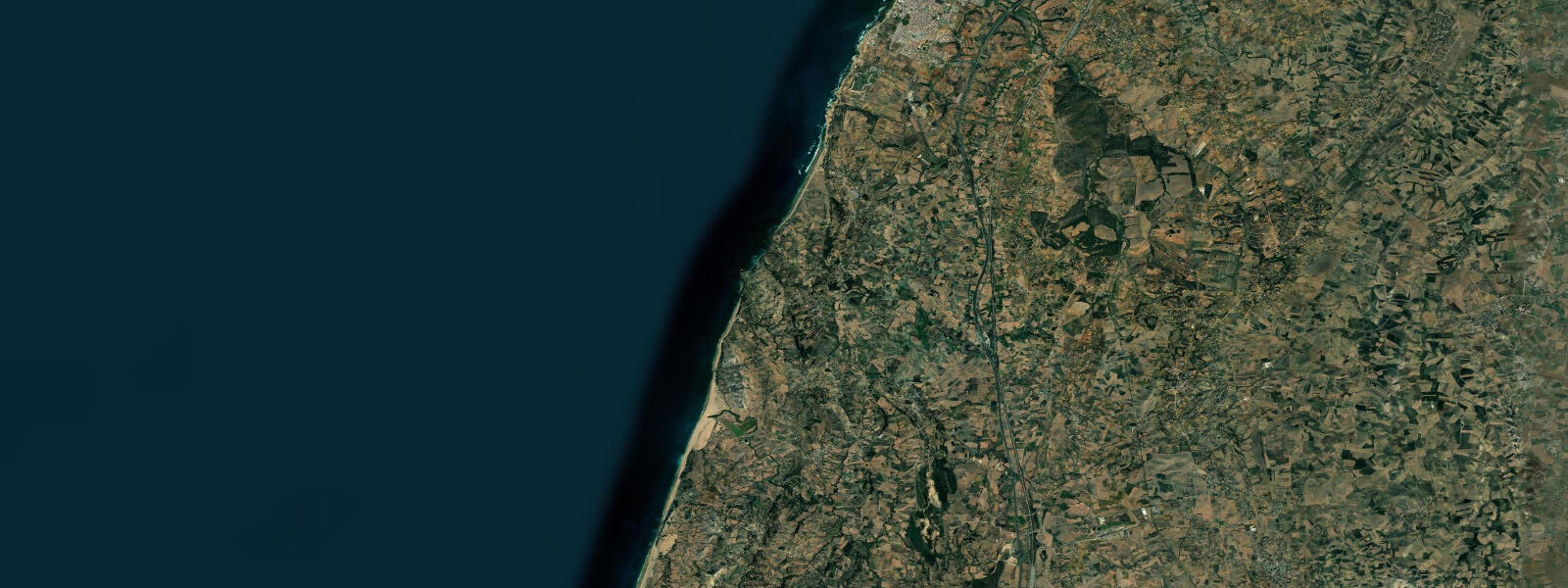Satellite view of the coast near Asilah
