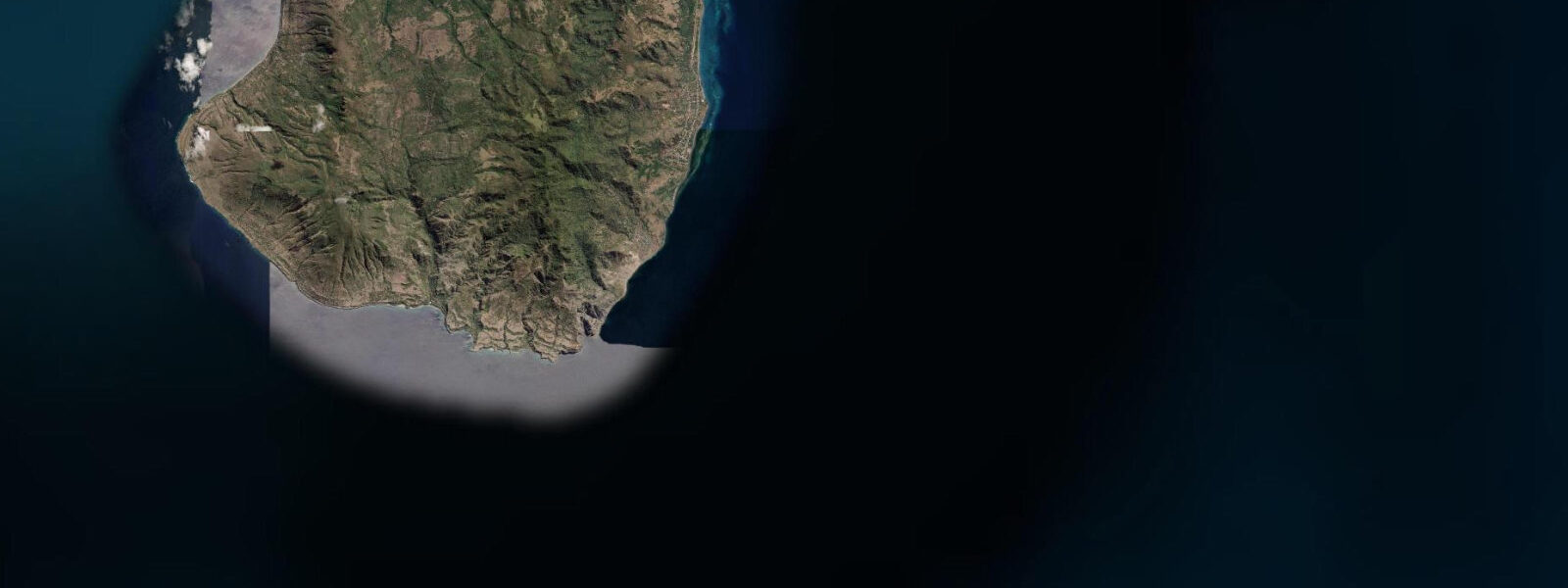 Satellite view of the coast near Atauro Island