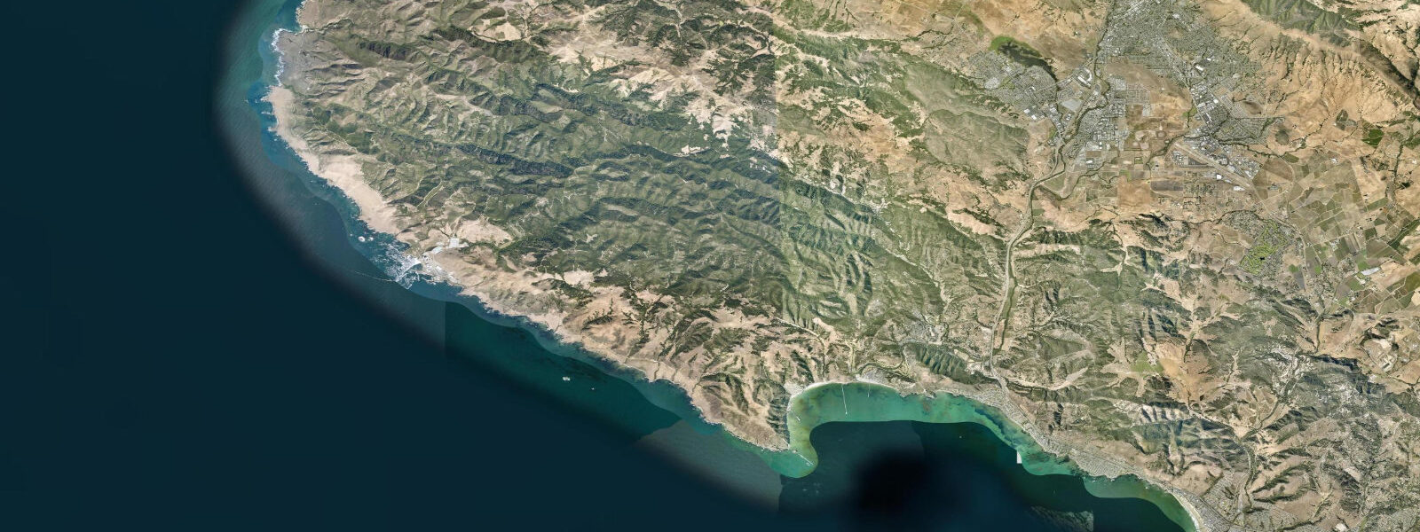 Satellite view of the coast near Avila