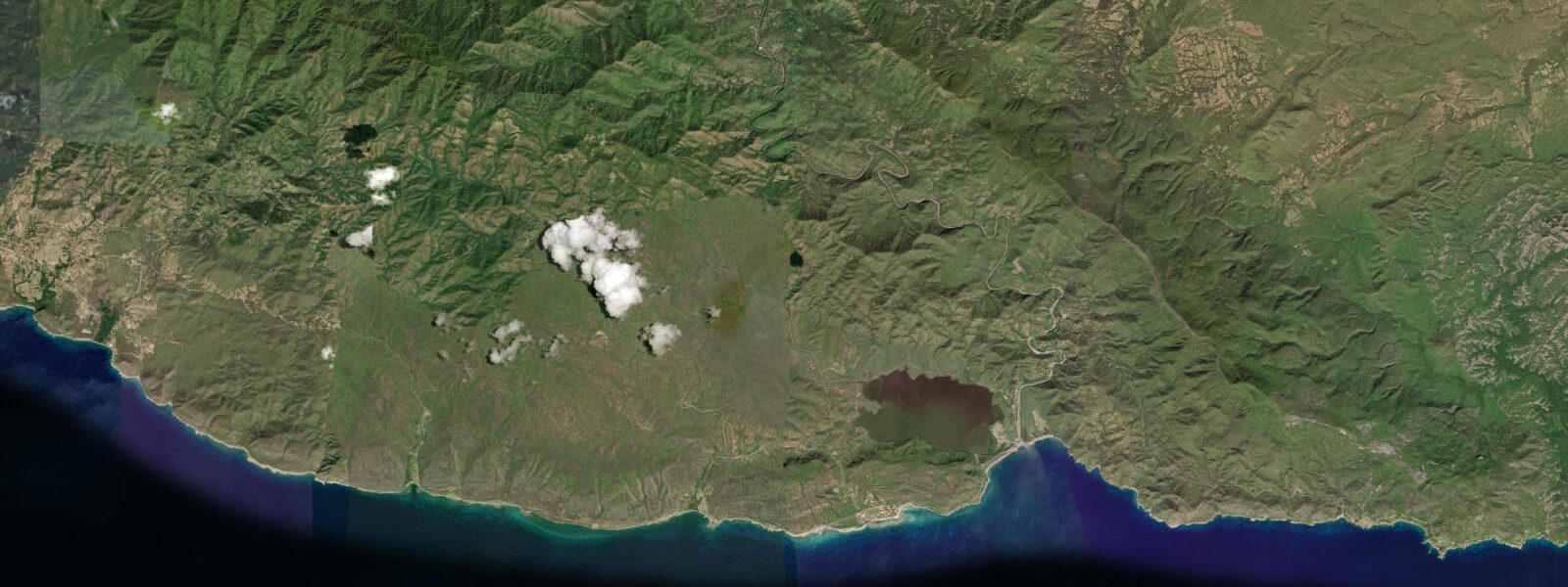Satellite view of the coast near Baconao