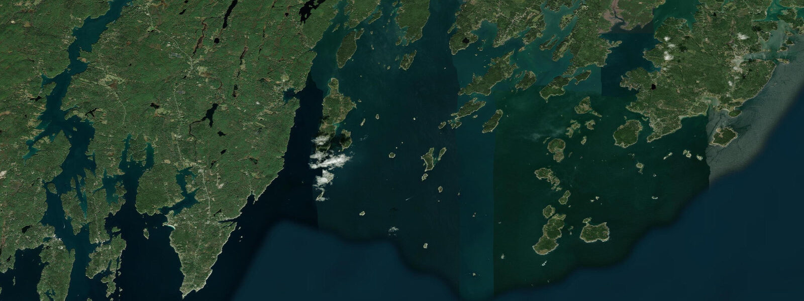 Satellite view of the coast near Barter Island