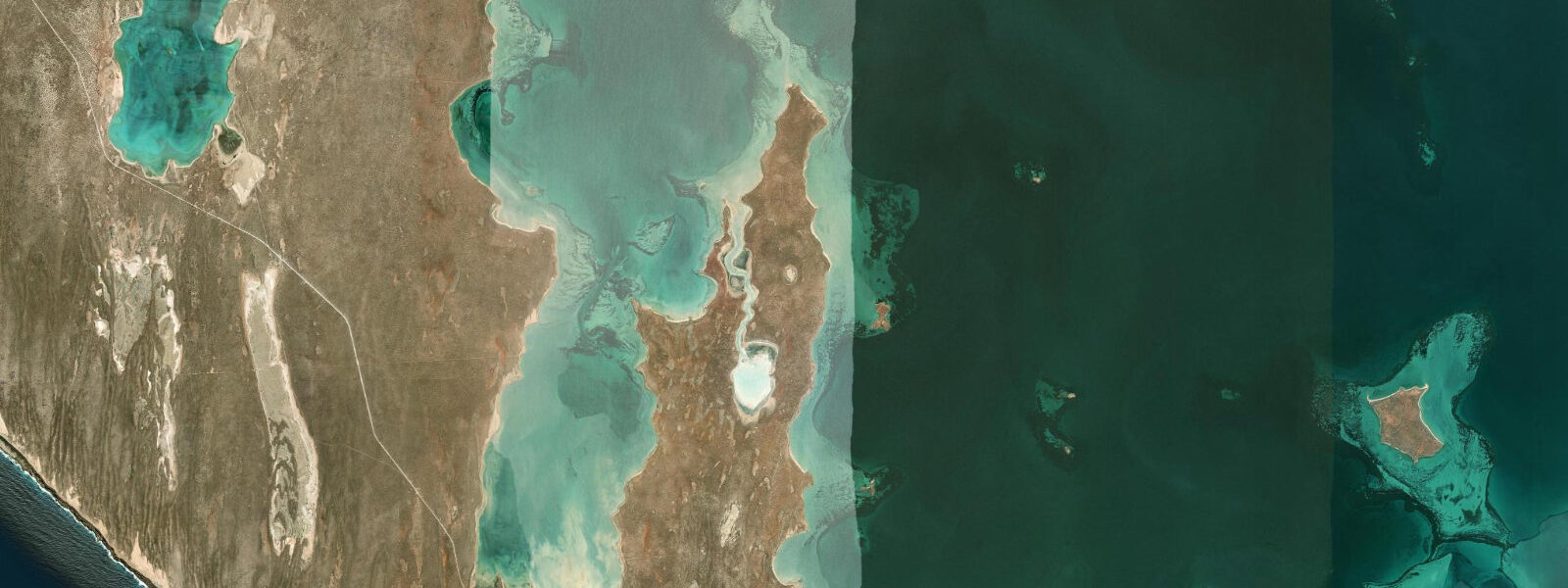 Satellite view of the coast near Baudin Island