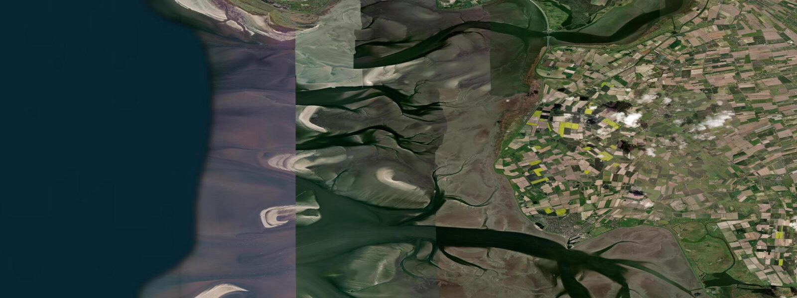 Satellite view of the coast near Blauort