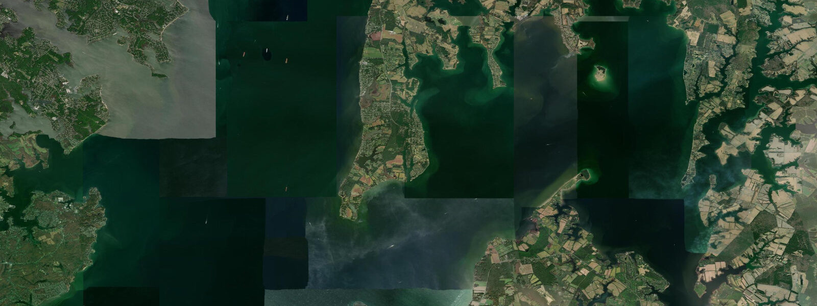 Satellite view of the coast near Bloody Point