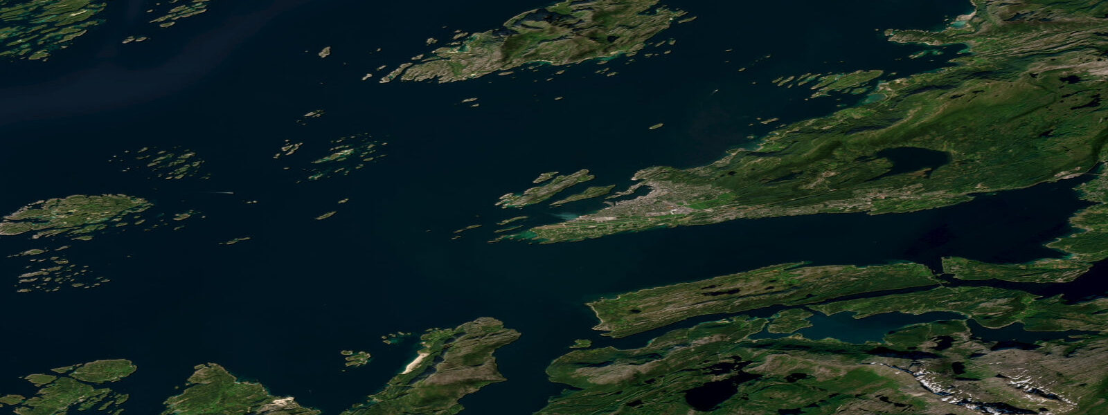 Satellite view of the coast near Bodø