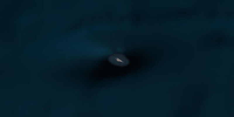 Satellite view of the coast near Bogoslof Island