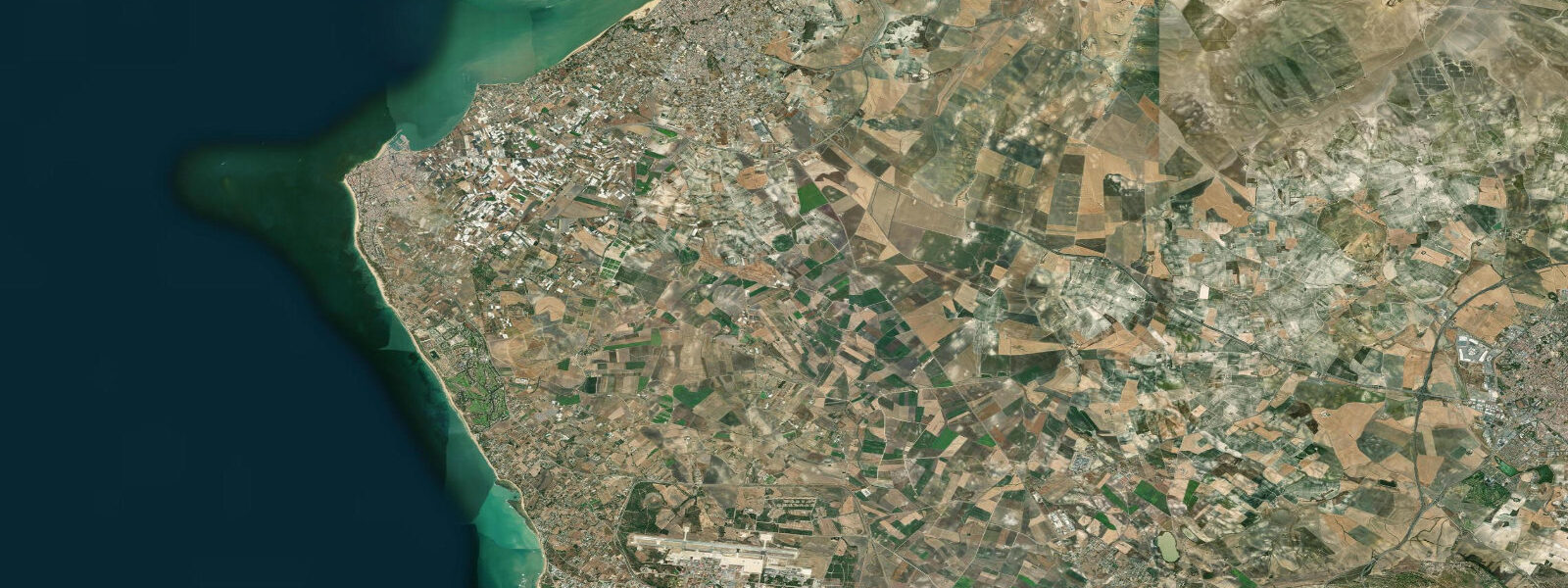 Satellite view of the coast near Bonanza