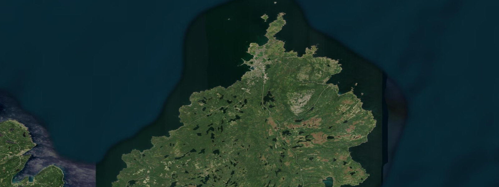 Satellite view of the coast near Bonavista