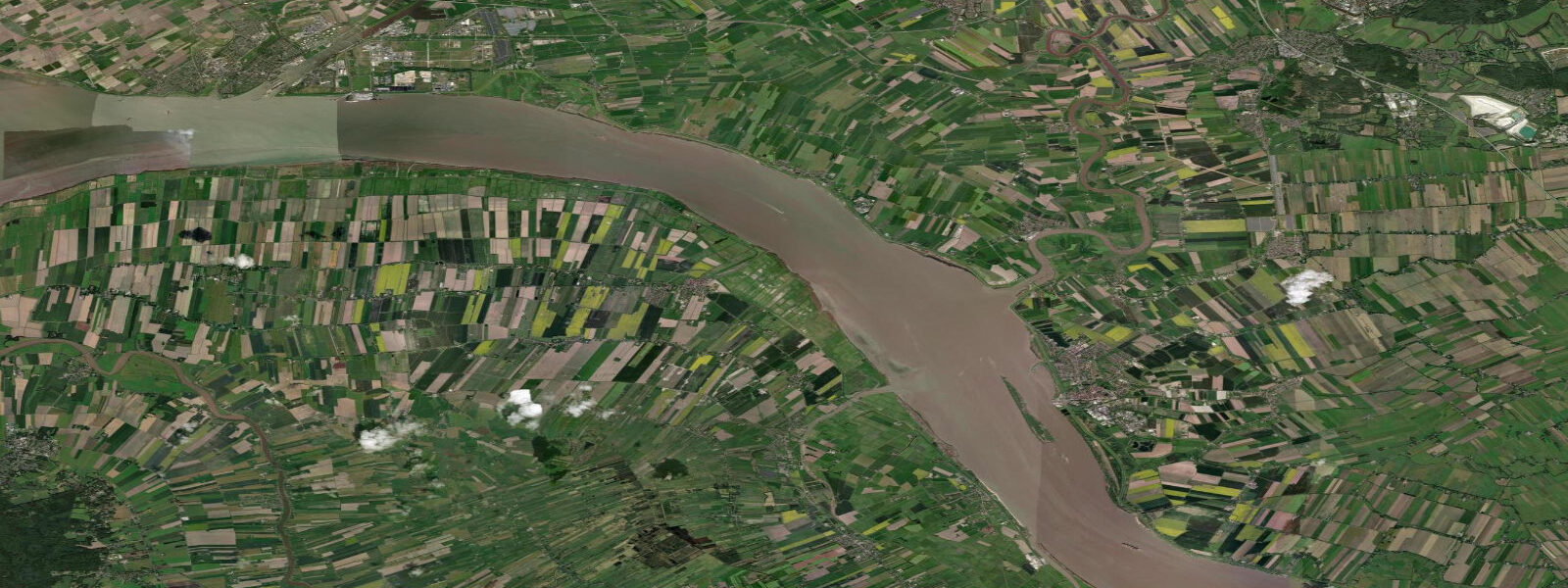 Satellite view of the coast near Brokdorf