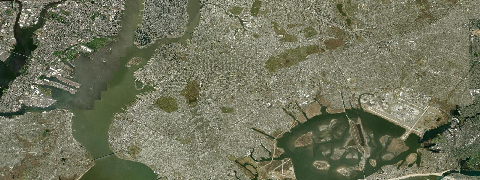 Satellite view of the coast near Brooklyn