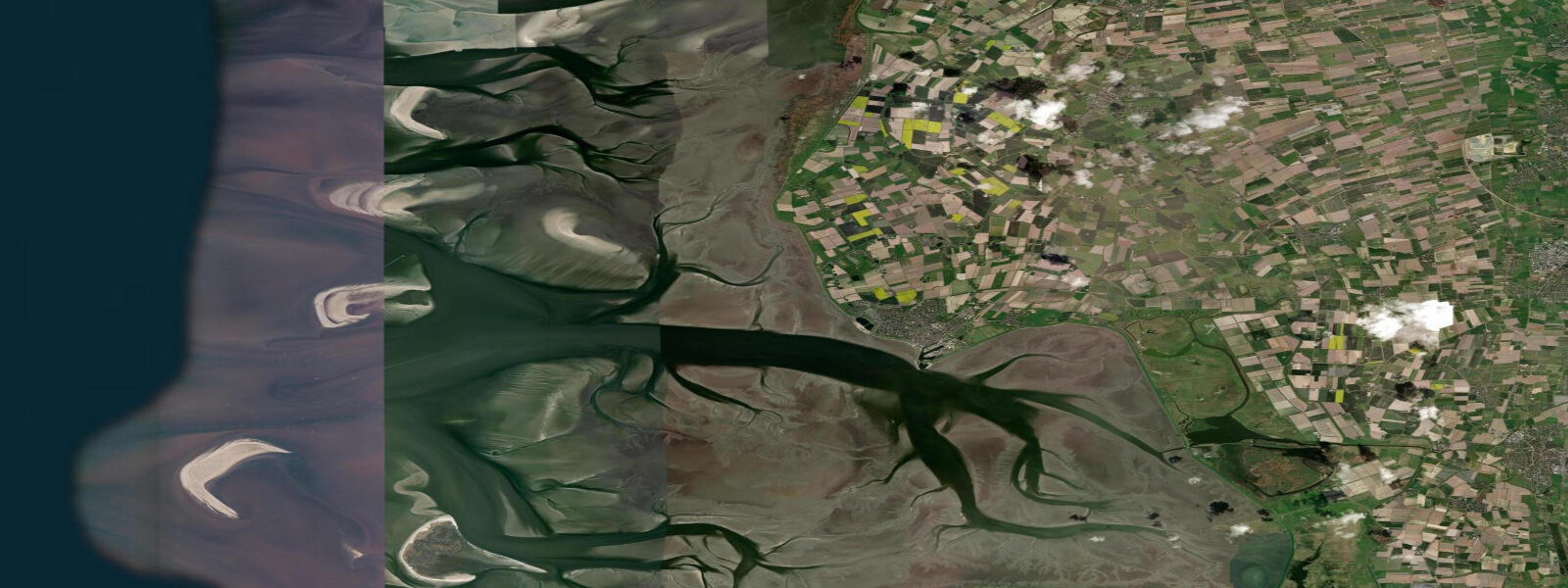 Satellite view of the coast near Busum