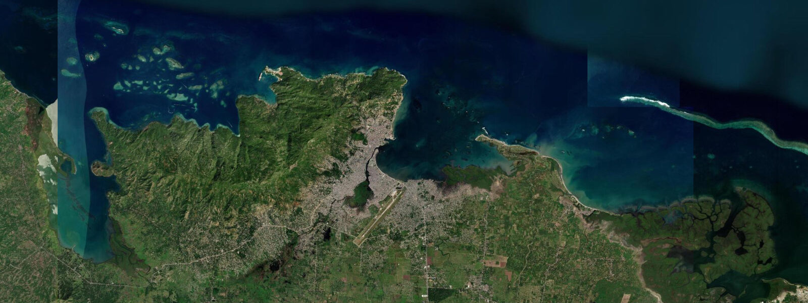 Satellite view of the coast near Cap-Haïtien