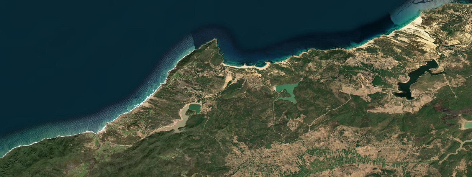 Satellite view of the coast near Cap Serrat