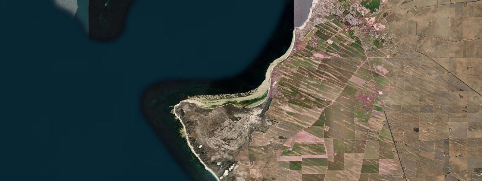 Satellite view of the coast near Cape Elizabeth