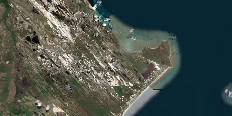 Satellite view of the coast near Cape Flattery