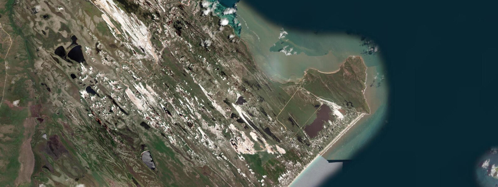 Satellite view of the coast near Cape Flattery
