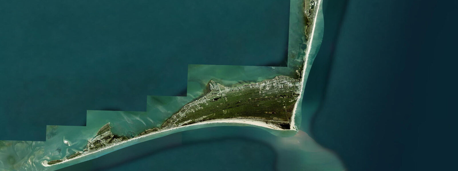Satellite view of the coast near Cape Hatteras