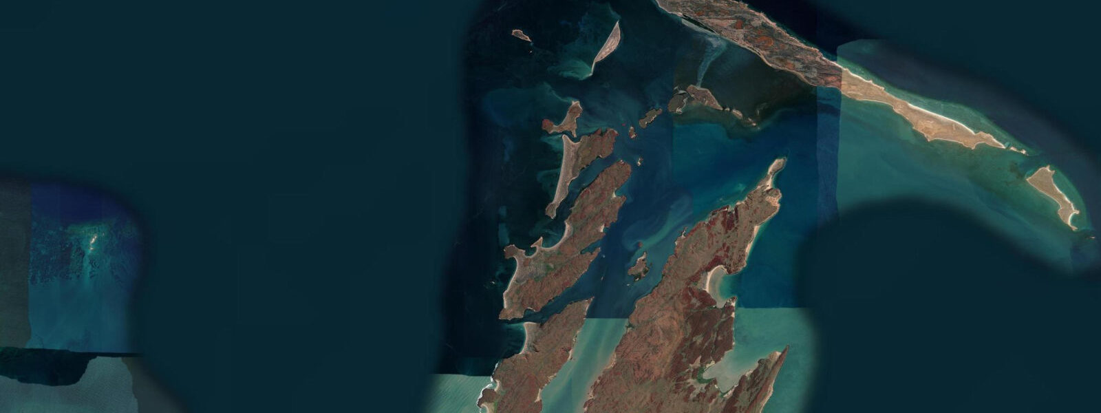 Satellite view of the coast near Cape Legendre
