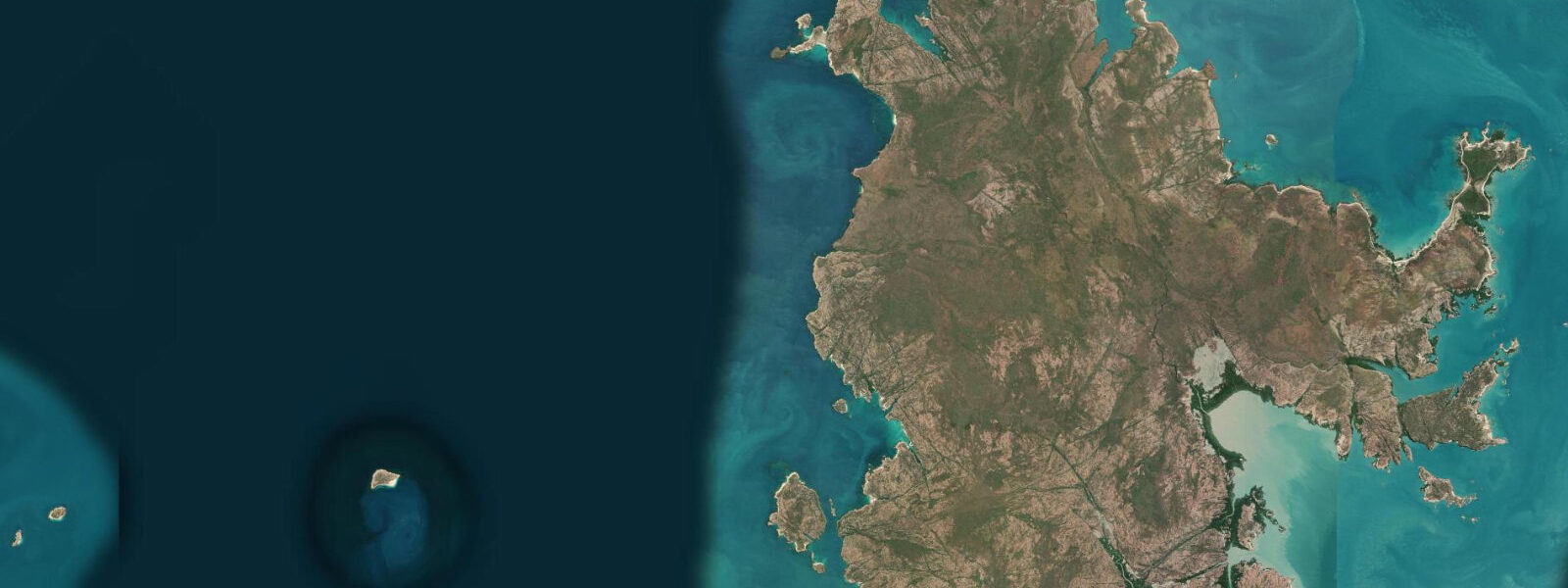 Satellite view of the coast near Cape Voltaire