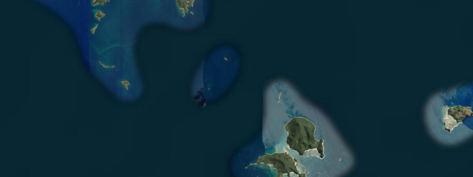 Satellite view of the coast near Carlisle Island
