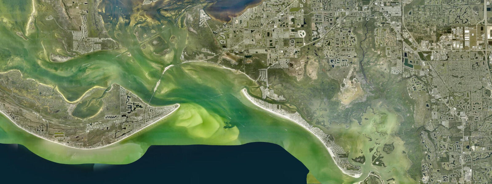 Satellite view of the coast near Carlos Point
