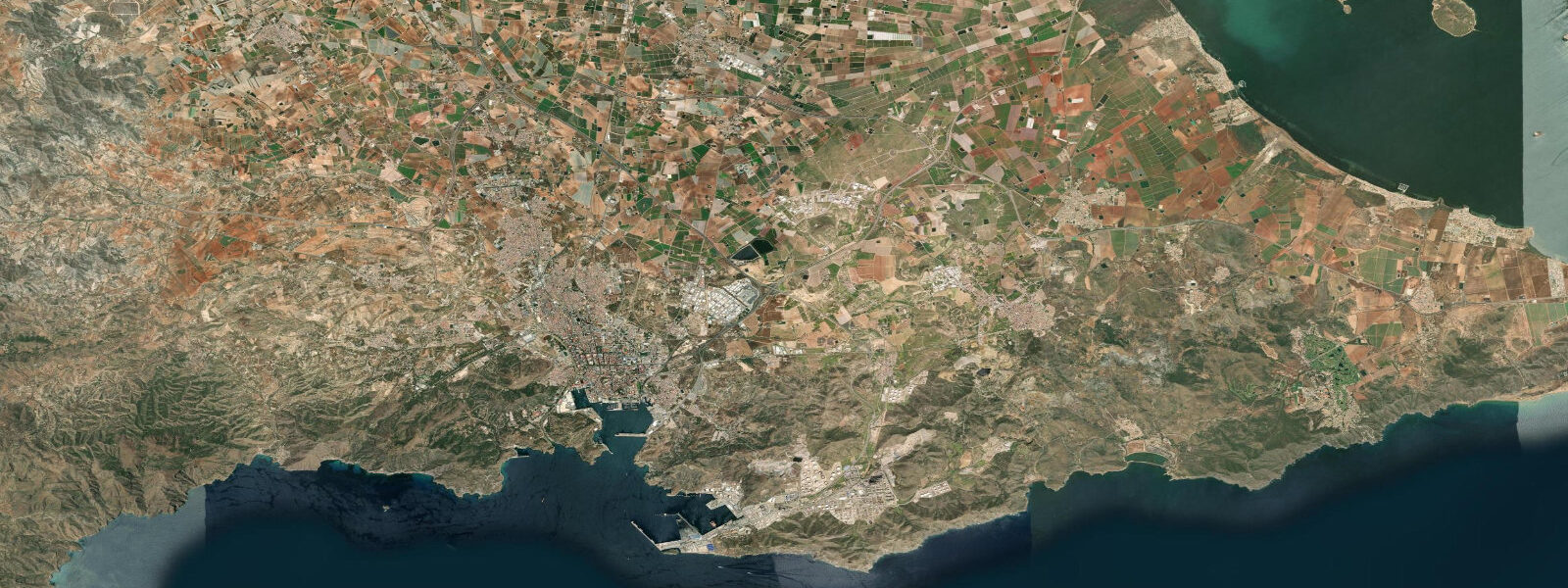 Satellite view of the coast near Cartagena