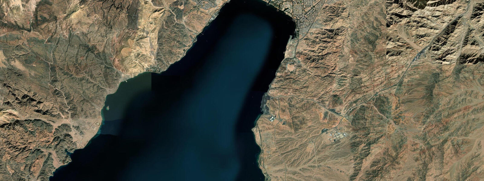 Satellite view of the coast near Cedar Pride Wreck