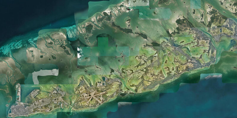 Satellite view of the coast near Channel Key