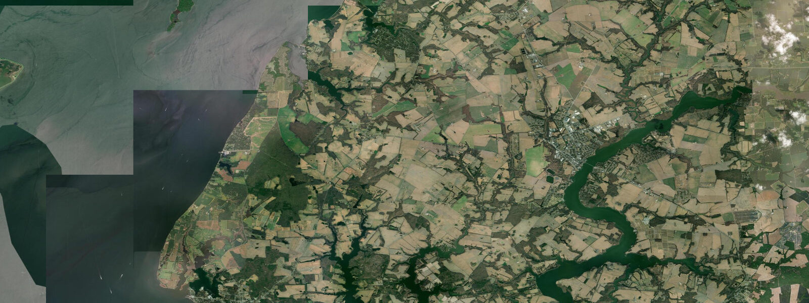 Satellite view of the coast near Chestertown