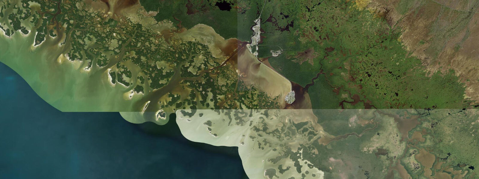 Satellite view of the coast near Chokoloskee