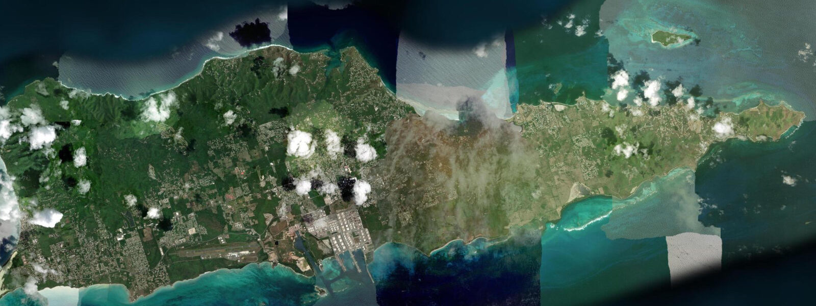 Satellite view of the coast near Christiansted