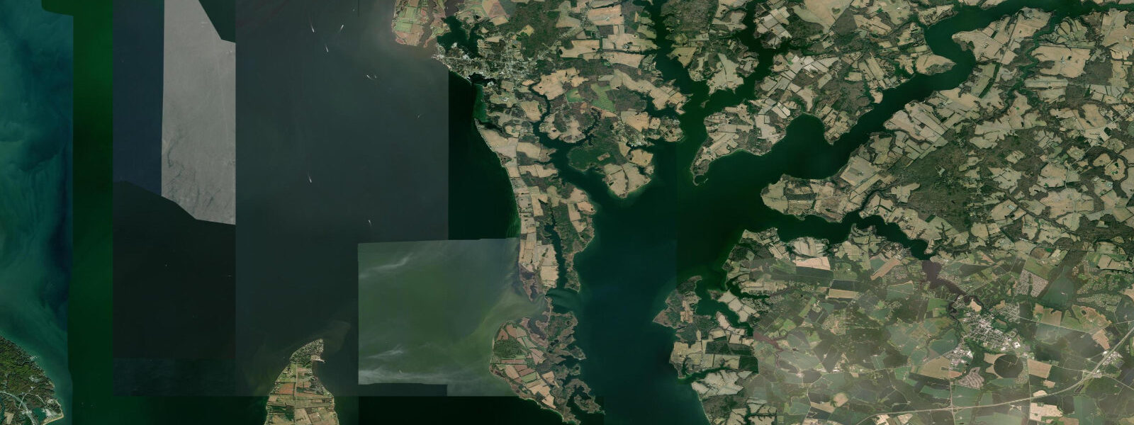 Satellite view of the coast near Cliffs Point