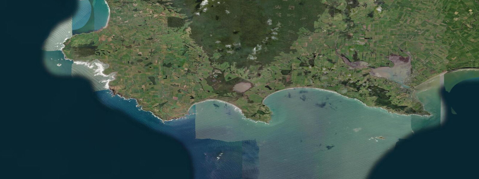 Satellite view of the coast near Colac Bay