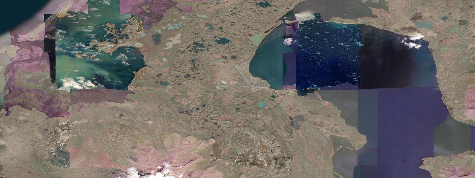 Satellite view of the coast near Cold Bay