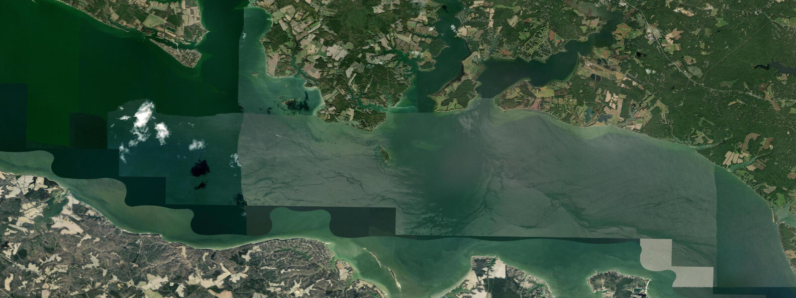 Satellite view of the coast near Coltons Point