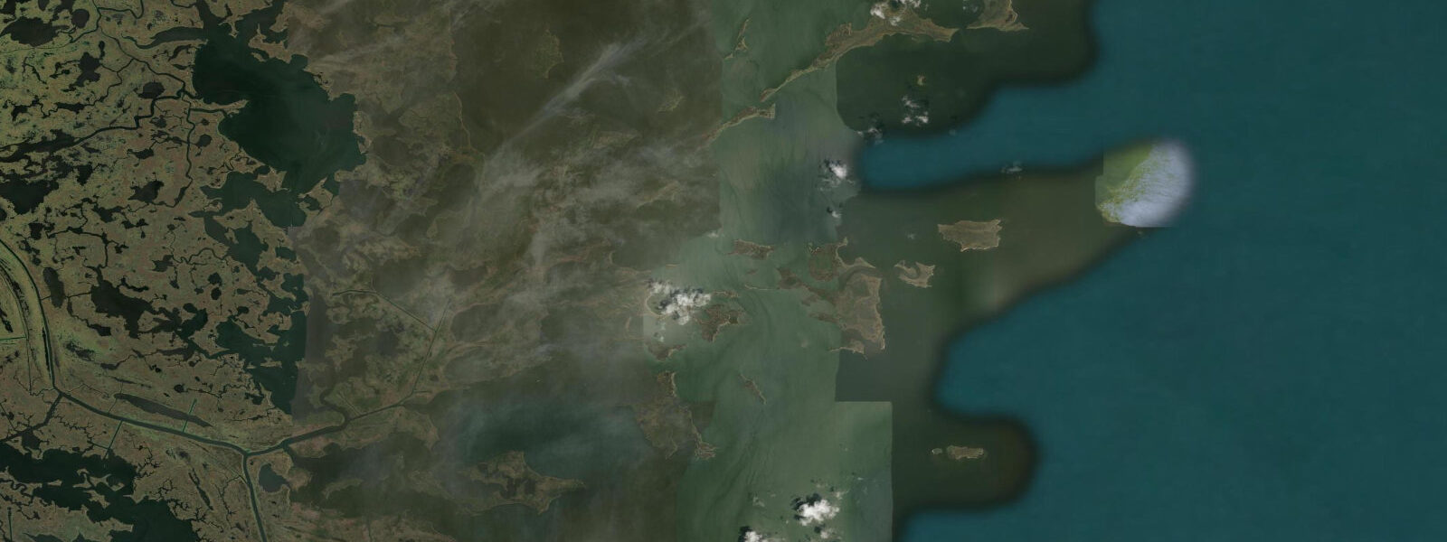 Satellite view of the coast near Comfort Island