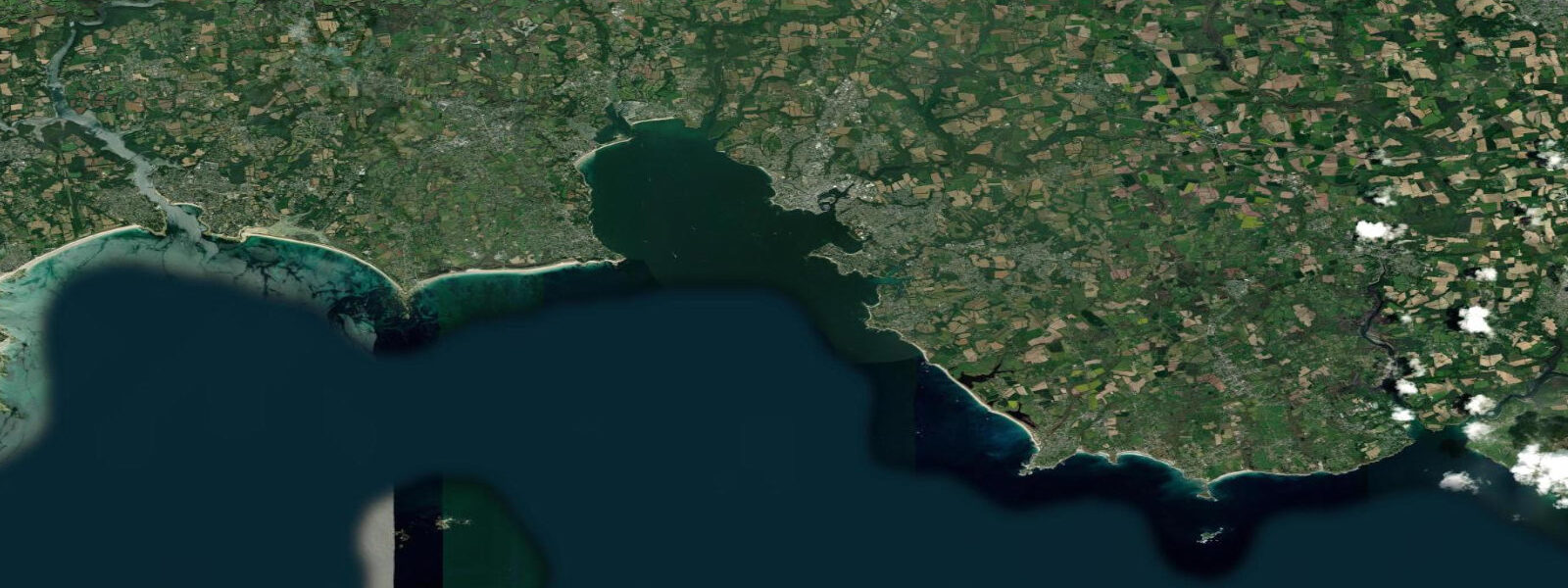 Satellite view of the coast near Concarneau
