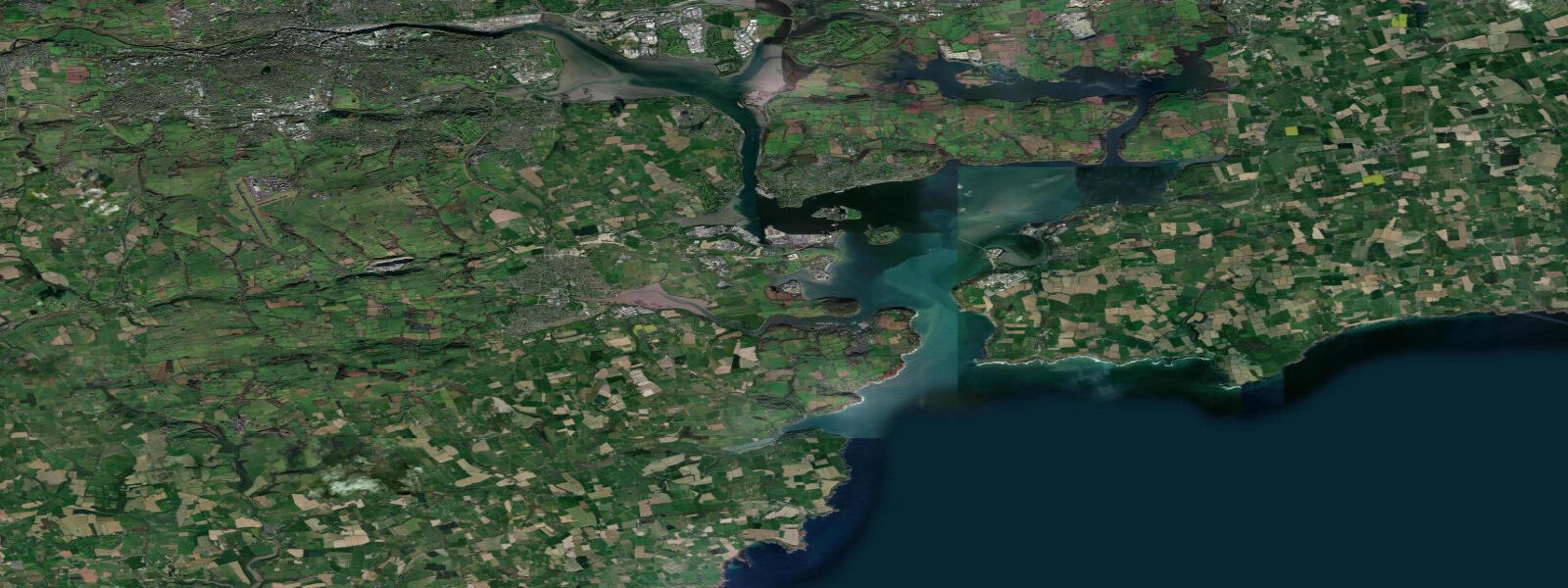 Satellite view of the coast near Cork Harbour